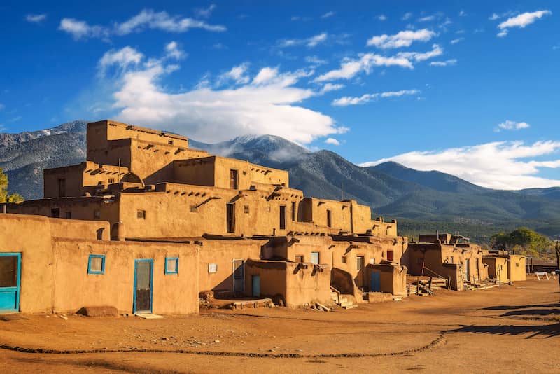 Traditional dwellings in Taos Pueblo, New Mexico