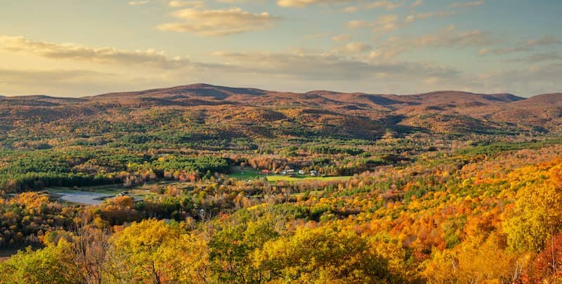 Autumn view from overlook on Mohawk Trail